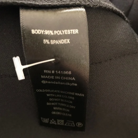 Kendall + Kylie Safari Mini Black Front Tie Dress - Picture 6 of 7